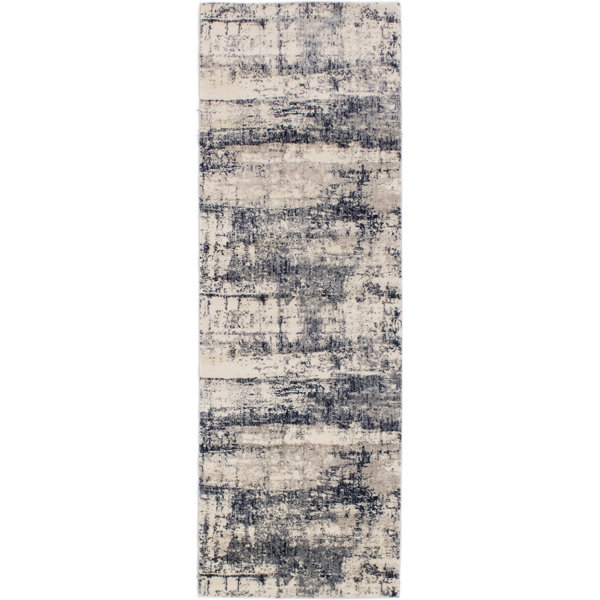 17 Stories Kelson Abstract Area Rug in Ivory/Blue & Reviews Wayfair